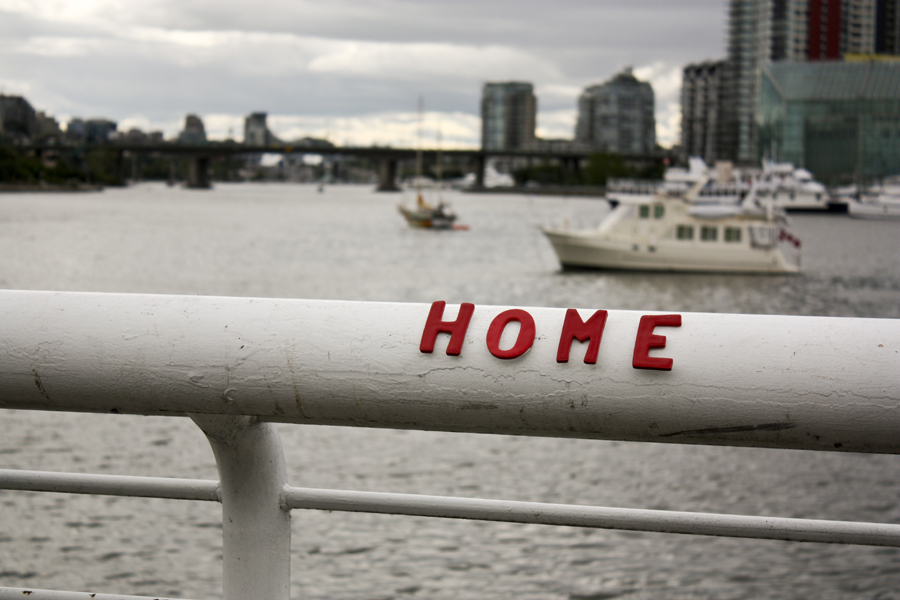 Home Project: Year: 2011
Materials:Ceramic letters, magnets
Client: Self-initiatedIn collaboration with Finish artist, Henriikka Leppänen, who came to do a two-month internship with us in 2011, we tagged the streets of Vancouver and Helsinki with the magnetic ceramic letters HOME. For us it was a reflection on the meaning of home, with Noel’s Canadian permanent residence having been granted earlier in the summer and our roots growing deeper. We placed them along our familiar pathways in Vancouver, as did Henriikka in Helsinki. We wanted to beautify the city with a gesture that would have a second life as a gift for those who discover that the ceramic graffiti tags could be easily removed. Home Project: Year: 2011
Materials:Ceramic letters, magnets
Client: Self-initiatedIn collaboration with Finish artist, Henriikka Leppänen, who came to do a two-month internship with us in 2011, we tagged the streets of Vancouver and Helsinki with the magnetic ceramic letters HOME. For us it was a reflection on the meaning of home, with Noel’s Canadian permanent residence having been granted earlier in the summer and our roots growing deeper. We placed them along our familiar pathways in Vancouver, as did Henriikka in Helsinki. We wanted to beautify the city with a gesture that would have a second life as a gift for those who discover that the ceramic graffiti tags could be easily removed.