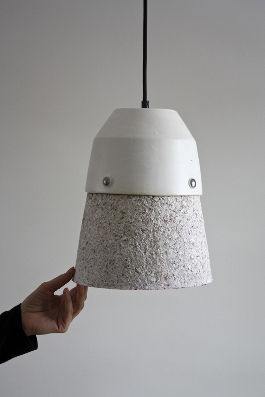Amis de Lumière: We had the opportunity to revisit our Pulplite explorations from two years ago to create a second generation. We are happy to present Pulplites Deux, or as we like to call them, Amis de Lumière.
These unusual beauties debuted during Toronto Design Week in January 2016 and are purchasable through the website. Lights are available with ceramic tops or recycled paper tops. Amis de Lumière: We had the opportunity to revisit our Pulplite explorations from two years ago to create a second generation. We are happy to present Pulplites Deux, or as we like to call them, Amis de Lumière.
These unusual beauties debuted during Toronto Design Week in January 2016 and are purchasable through the website. Lights are available with ceramic tops or recycled paper tops.
