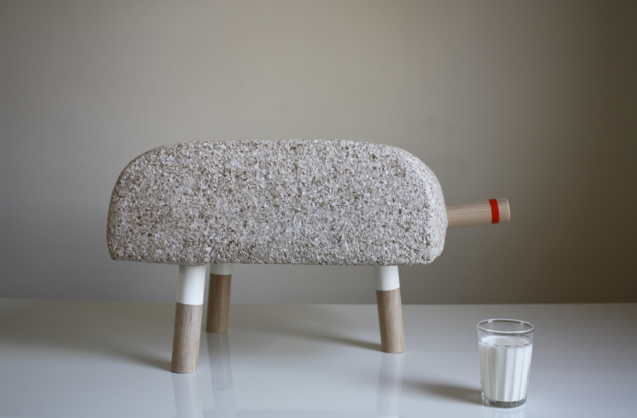 Milking Stool: This three-legged stool was inspired by the simple and often crude handmade folk furniture we’ve come across on our travels, particularly stools from the Ethnographic Museum in Belgrade, whose collection of furniture and textiles is extensive.
The stools sometimes had handles, minimal decoration and were slapped together with whatever sticks could be found. Those for milking were low to the ground and light to be easily carried in one hand from cow to cow with a bucket in the other. Milking Stool: This three-legged stool was inspired by the simple and often crude handmade folk furniture we’ve come across on our travels, particularly stools from the Ethnographic Museum in Belgrade, whose collection of furniture and textiles is extensive.
The stools sometimes had handles, minimal decoration and were slapped together with whatever sticks could be found. Those for milking were low to the ground and light to be easily carried in one hand from cow to cow with a bucket in the other.